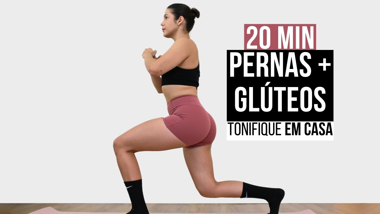 TREINO DE PERNAS E GLÚTEOS EM CASA COM HALTERES | 20 MIN PARA GANHO DE MASSA E HIPERTROFIA!