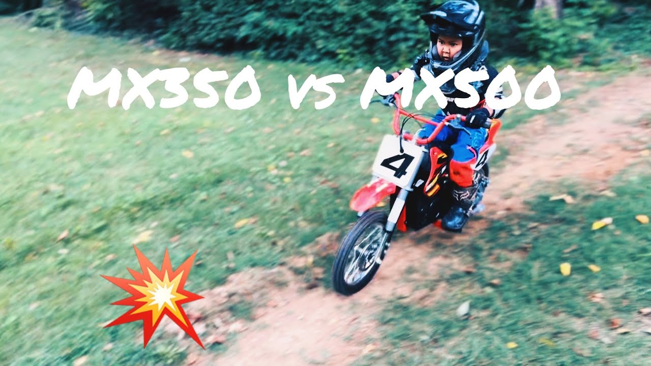 Razor MX350 vs MX500 from a kid&rsquo;s perspective.  Fun all around!
