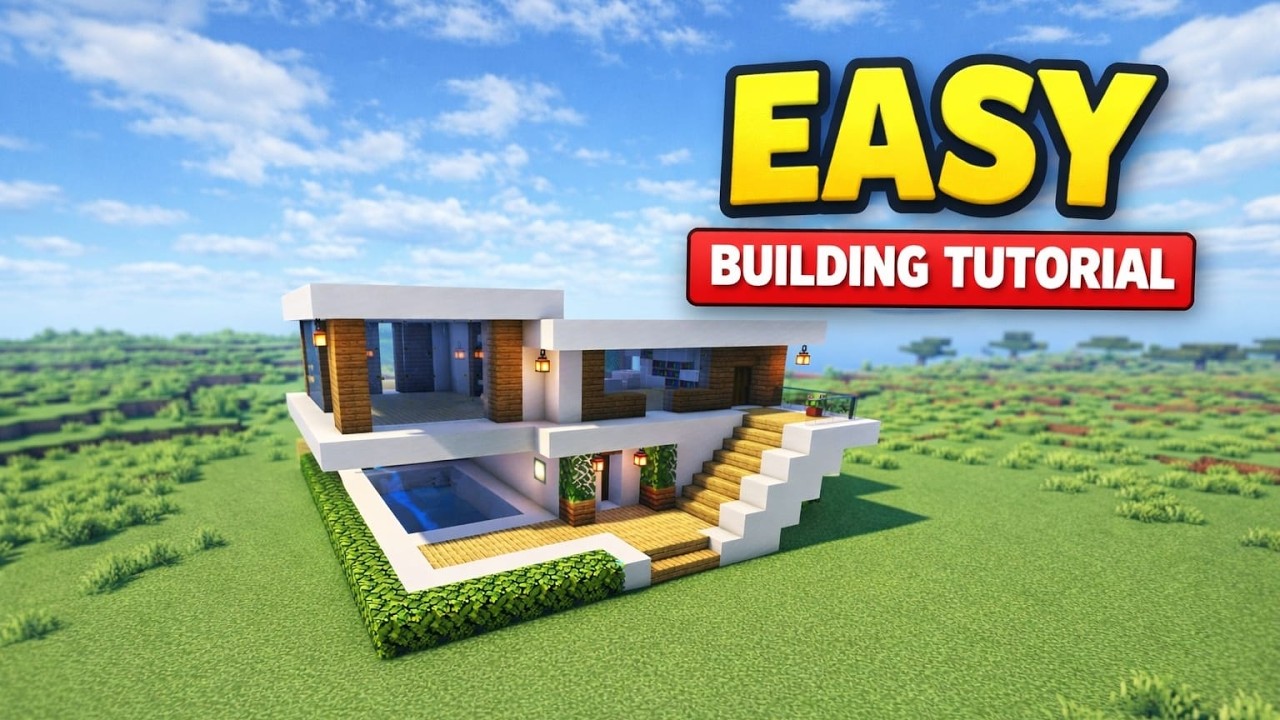 Minecraft: How to Build a Small Modern House