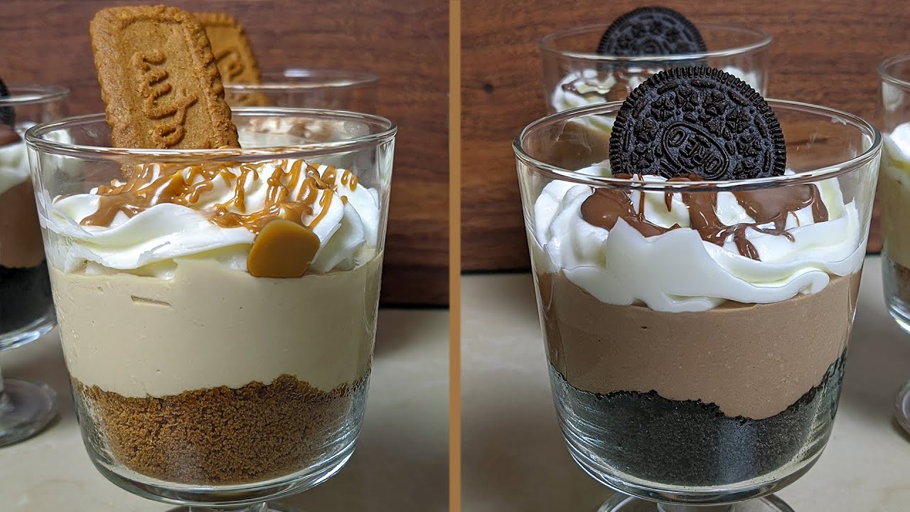 Nutella and Lotus Cheesecake Cups 🍧 كاسات تشيز كيك بالنوتيلا و اللوتس