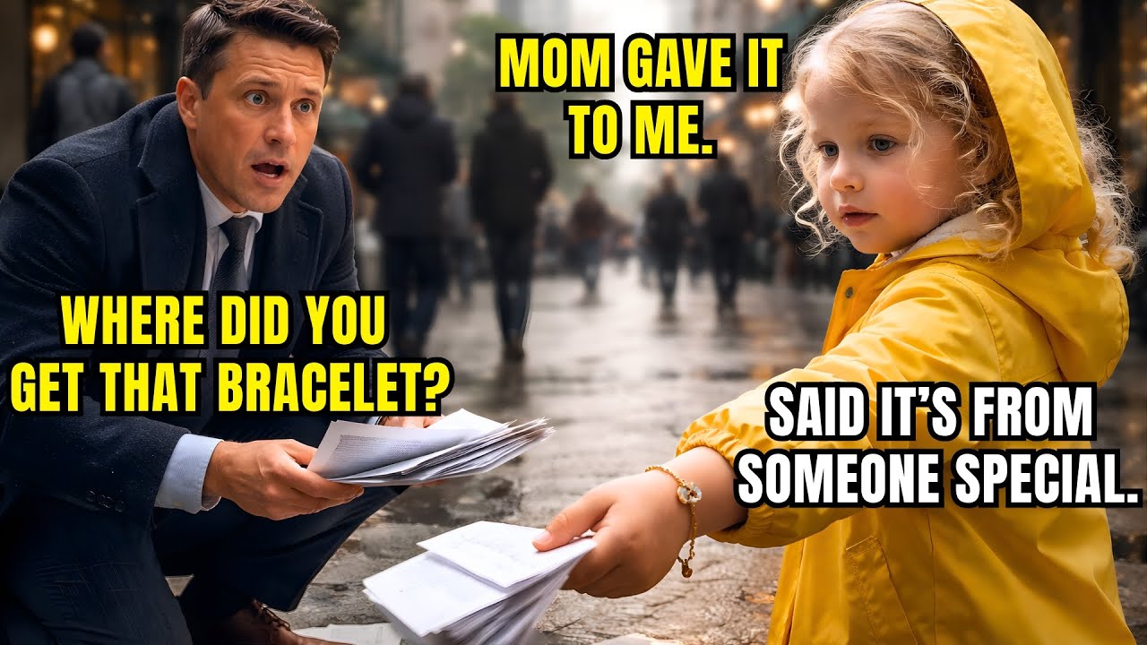Billionaire Dropped His Papers — The Bracelet on a 5-Year-Old Girl Changed His Life Forever