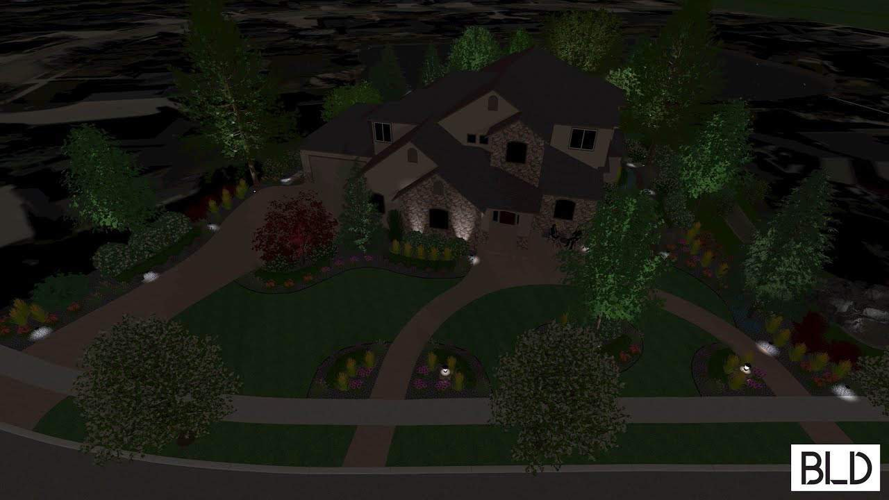 Eagle Landscape Lighting Design (Night Scene)