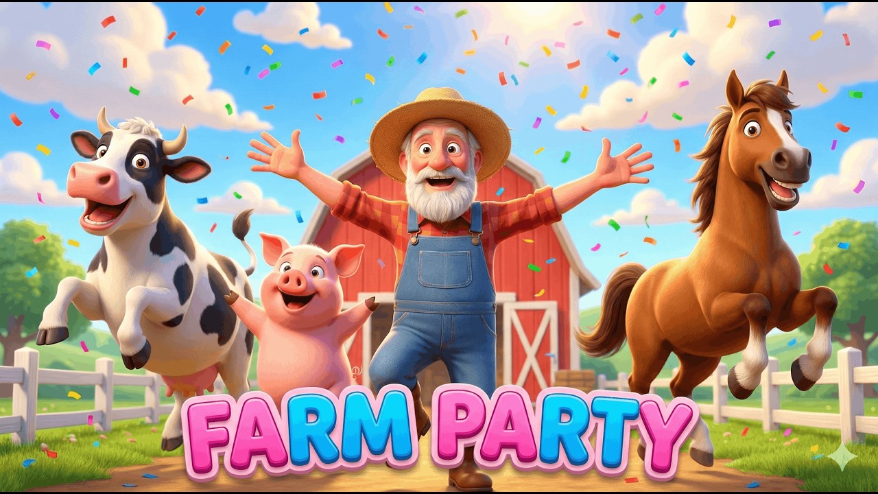 Old MacDonald Had A Farm 🚜 | Barnyard Jamboree Animal Sounds Song | New 3D Kids Video