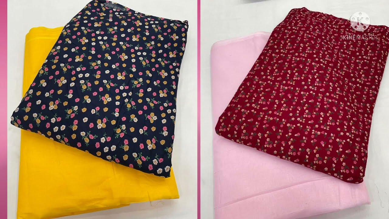Beautiful Summer Print skin Friendly Camric Cotton Fabric Suits at POSHAK CREATION