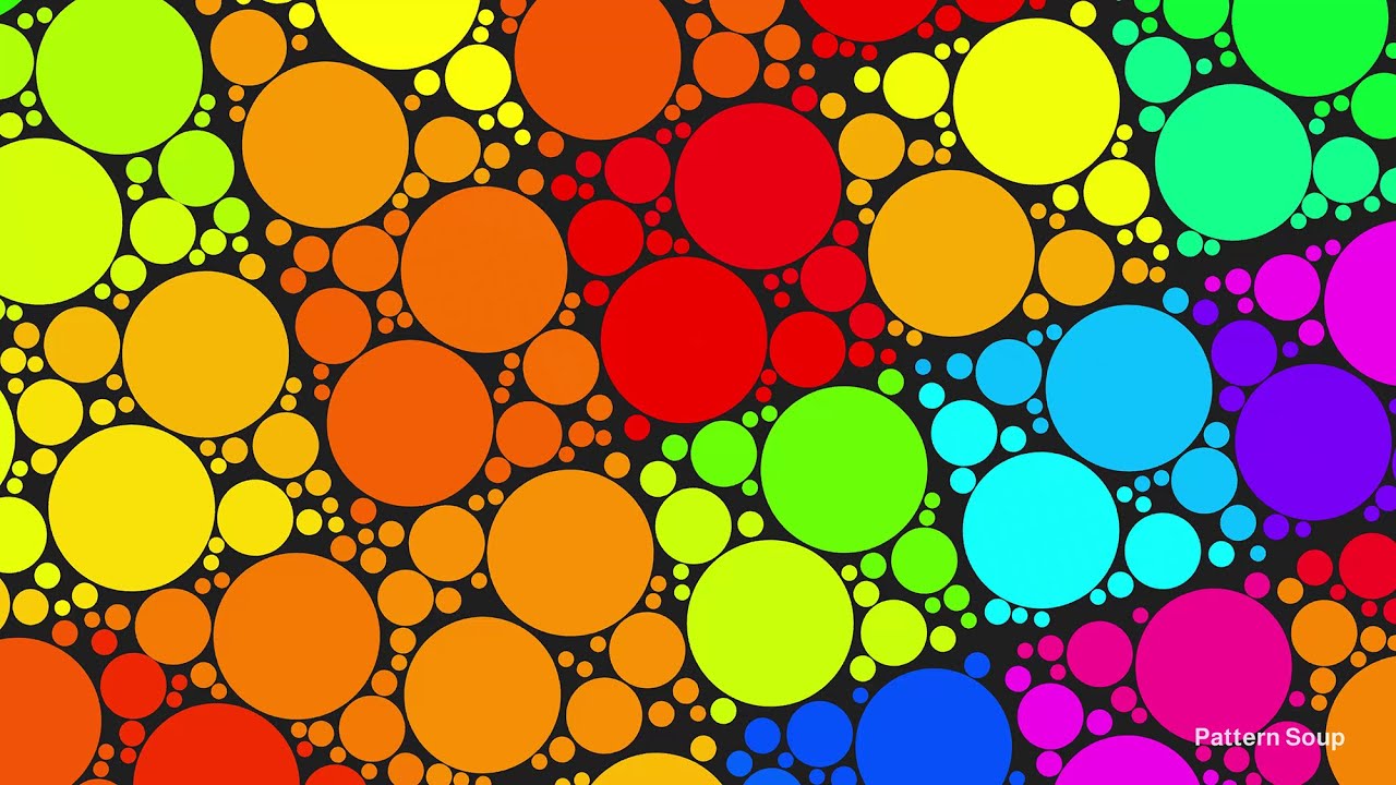 Colorful Polka Dot Grid Animation | 4K Fun Pattern Loop | 1-Hour Abstract Background Video 🎨🔵🟡