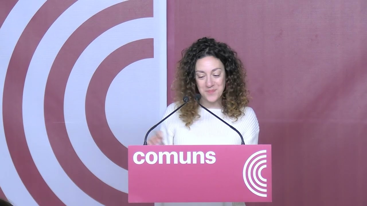 Roda de premsa de la portaveu dels Comuns Aina Vidal 15/12/2025