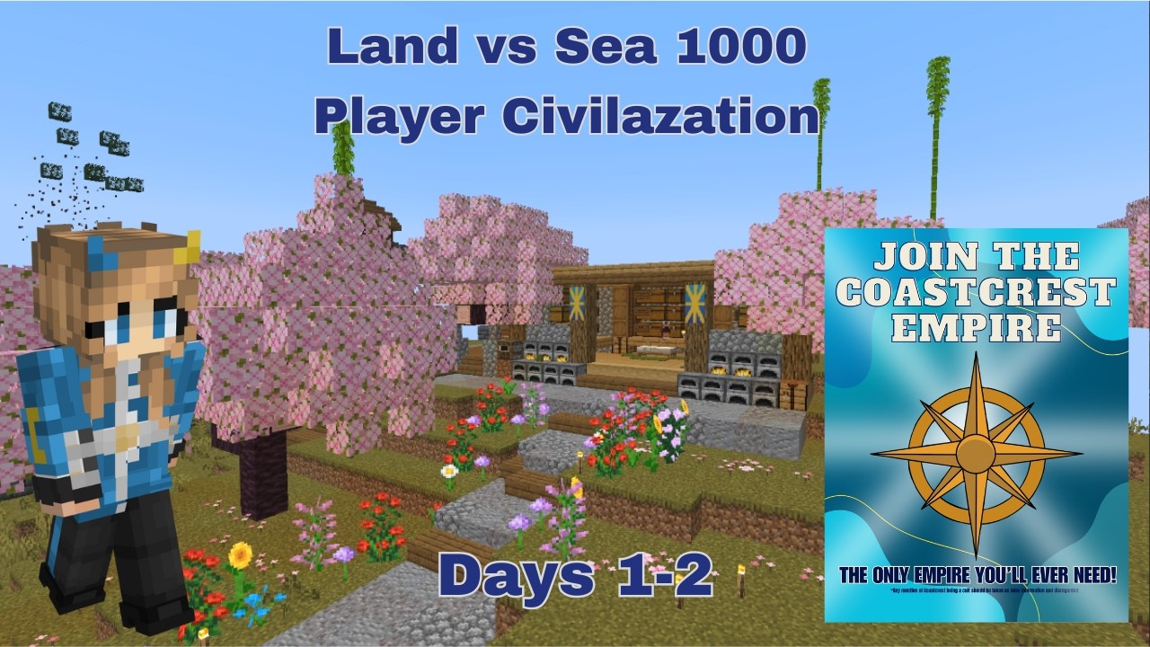 Welcome to CoastCrest! | Land vs Sea Civilizations Day 1-2