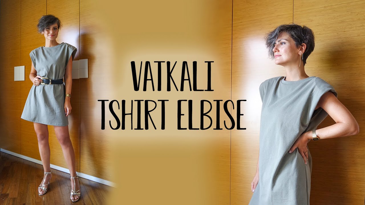 Vatkalı Tshirt Elbise Yapımı | Laçin Tenel