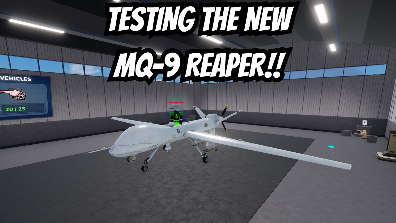 Испытания нового самоходного БПЛА MQ-9 в War Tycoon.