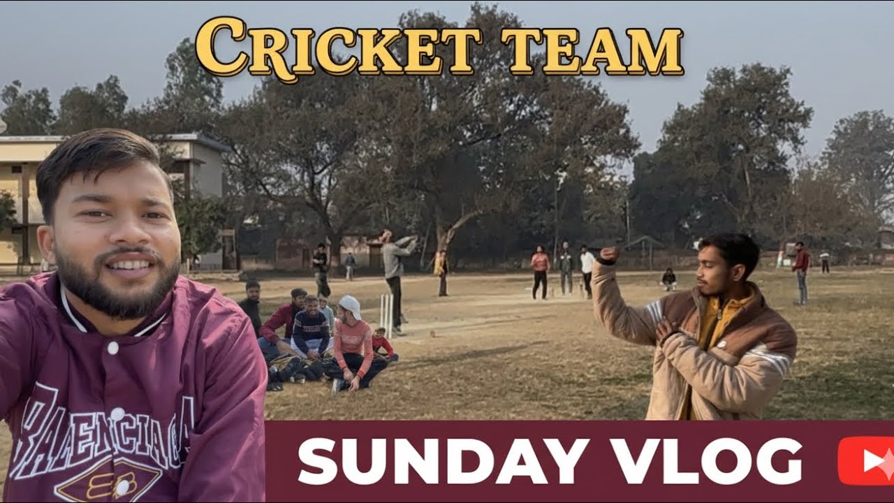 Sunday ko cricket 🏏 khelne gaye 