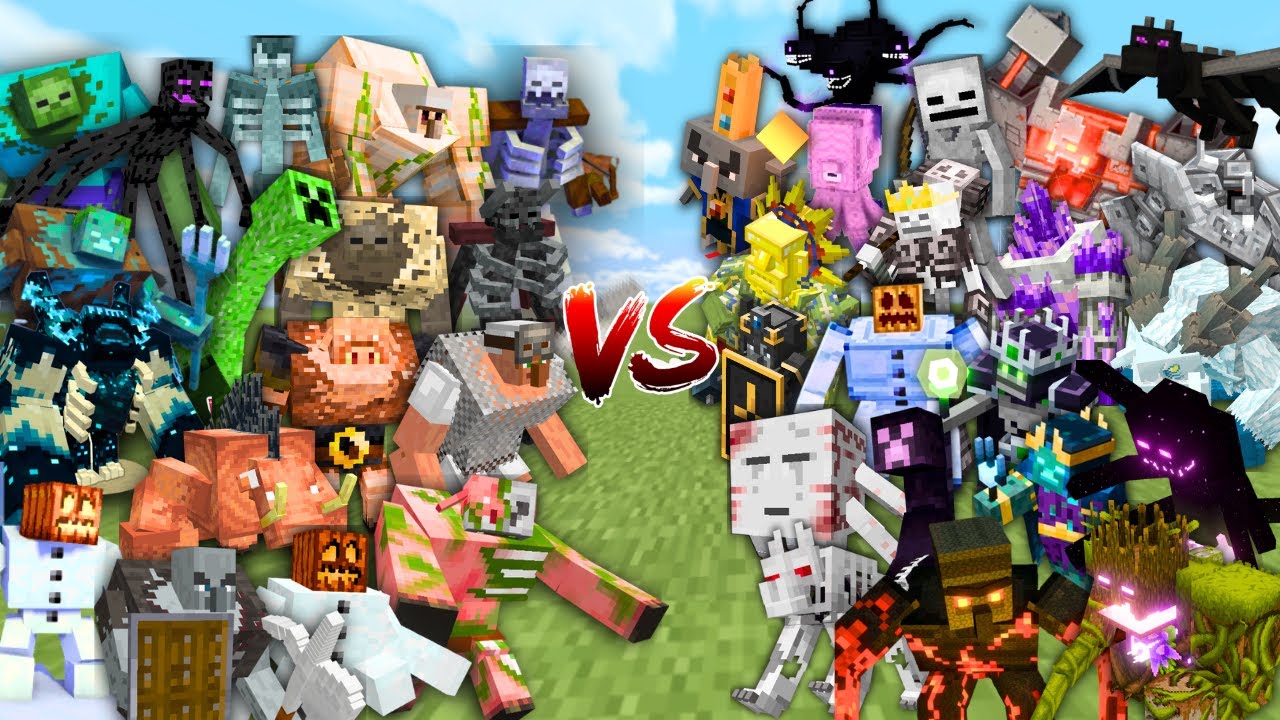 МУТАНТЫ-МОБЫ против ОП-БОССОВ в Minecraft Mob Battle