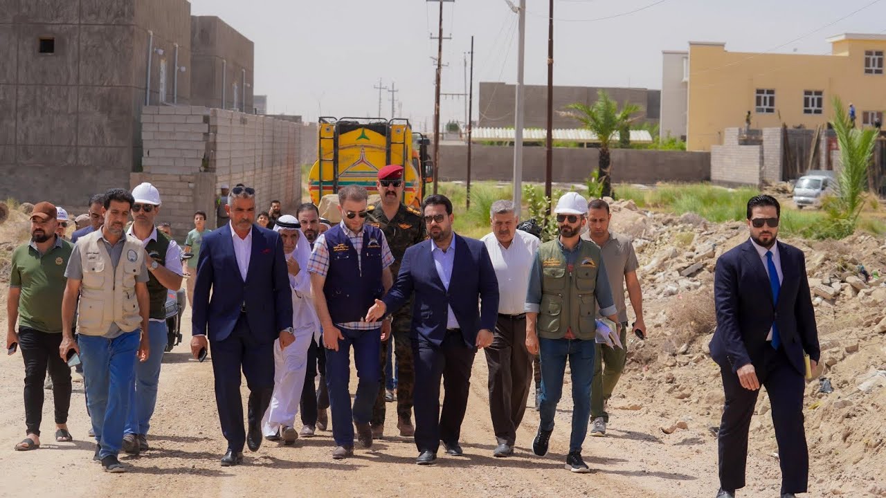 رئيس مجلس محافظة الأنبار، المهندس عمر مشعان دبوس، يجري جولة ميدانية شملت عدداً من المشاريع