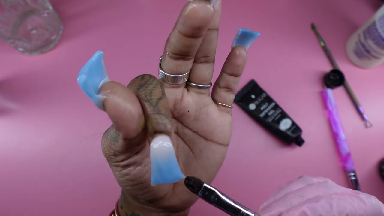 How to do a polygel ombre tutorial step by step