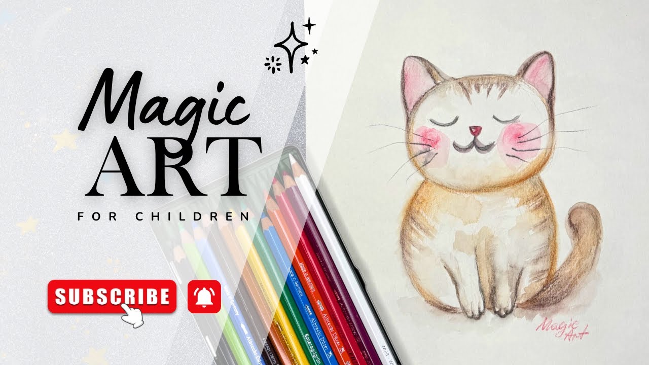 Drawing a cat with children 🐈