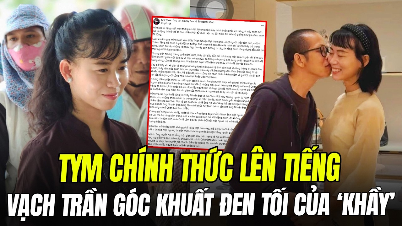 TYM LÊN TIẾNG SAU DRAMA TÌNH ÁI VỚI 'KHẦY' THÍCH NHUẬN ĐẠT, DÂN MẠNG TỎ THÁI ĐỘ