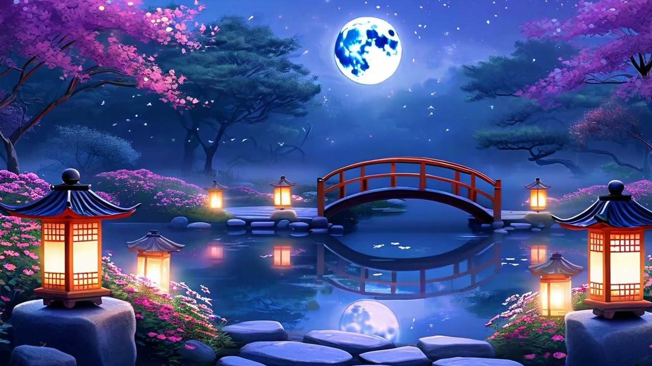 Moonlit Garden Lofi 🌙 Healing Sleep Music for Deep Relaxation & Meditation (30 Min)