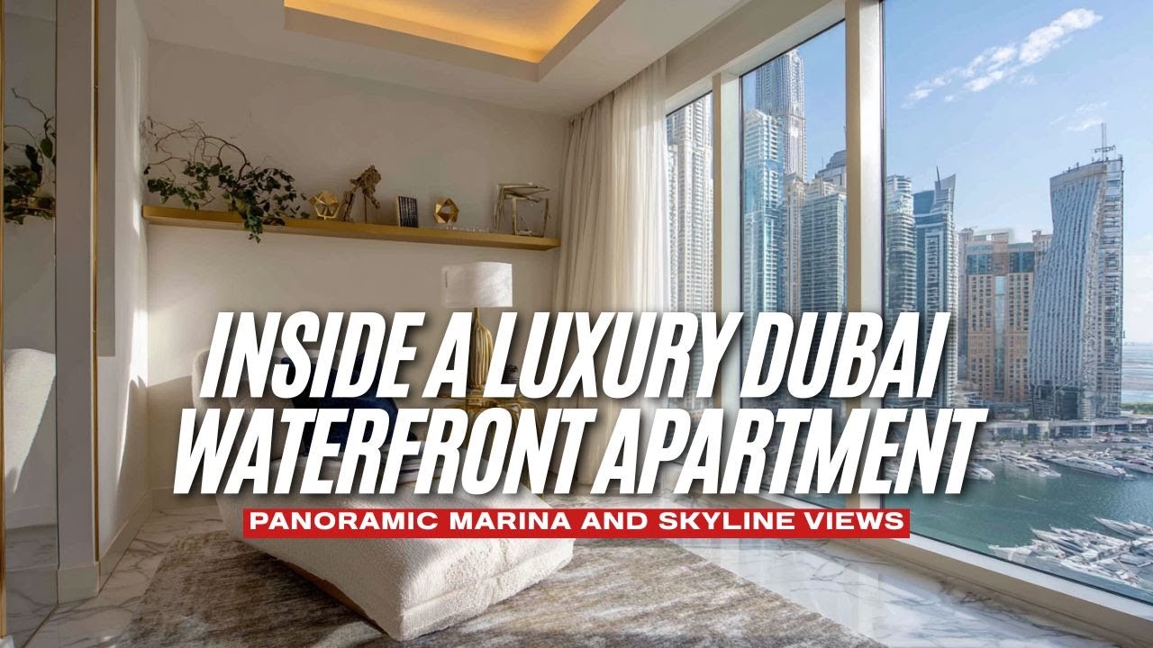 Inside a Luxury Dubai Waterfront Apartment with Panoramic Marina and Skyline Views 1