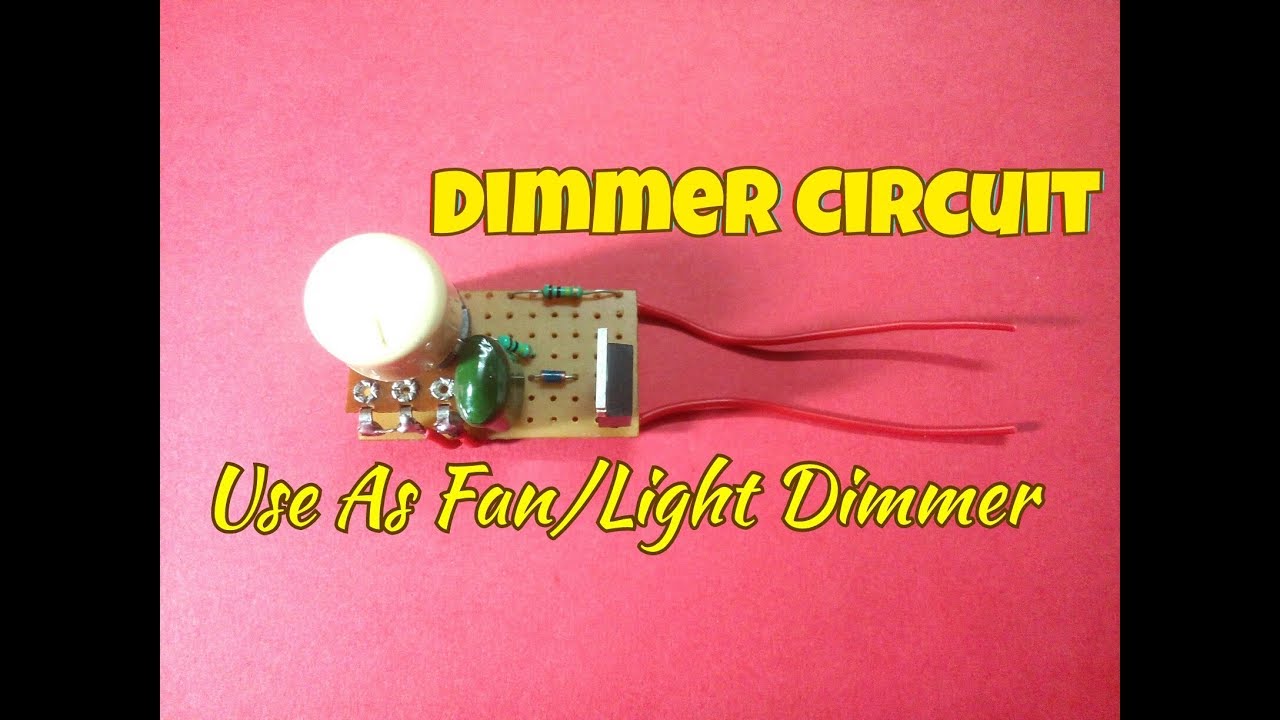 Dimmer Circuit...Using Triac And Diac..Use This Circuit As Light/Fan Dimmer...Simple Process..