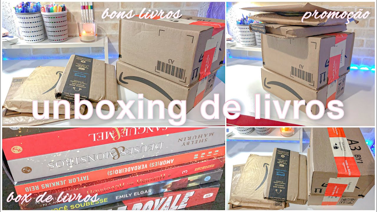 Unboxing de livros | promoção | muitos livros legais | asmr