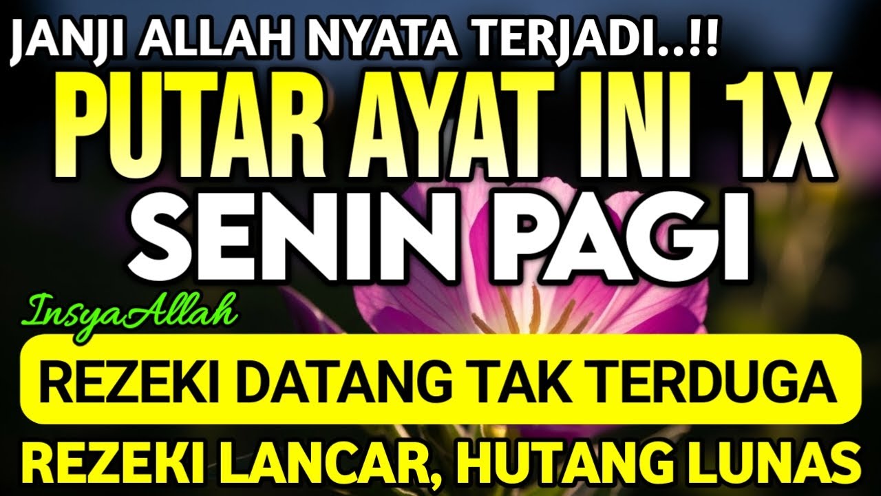 BACAAN DAHSYAT !! SATU KALI PUTAR BISA DATANGKAN KEKAYAAN, REZEKI DATANG DARI SEGALA PENJURU