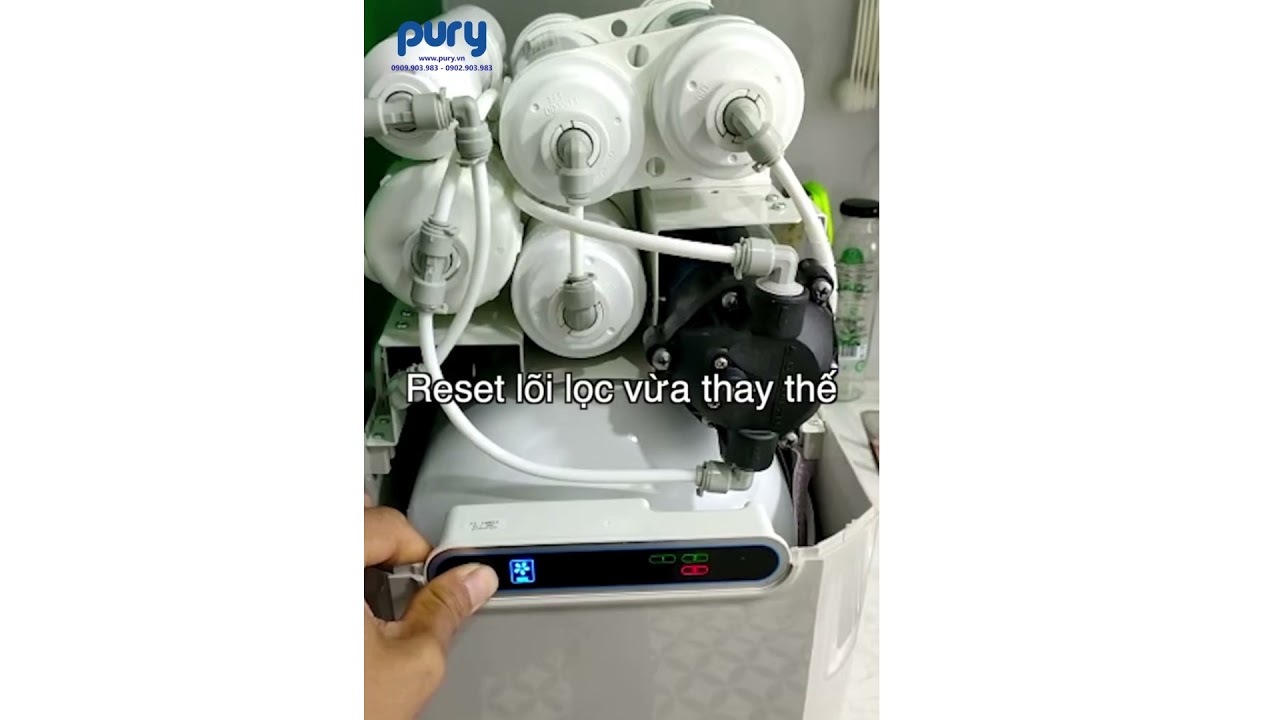 Hướng dẫn thay lõi lọc nước máy A. O. Smith để gầm (www.pury.vn)