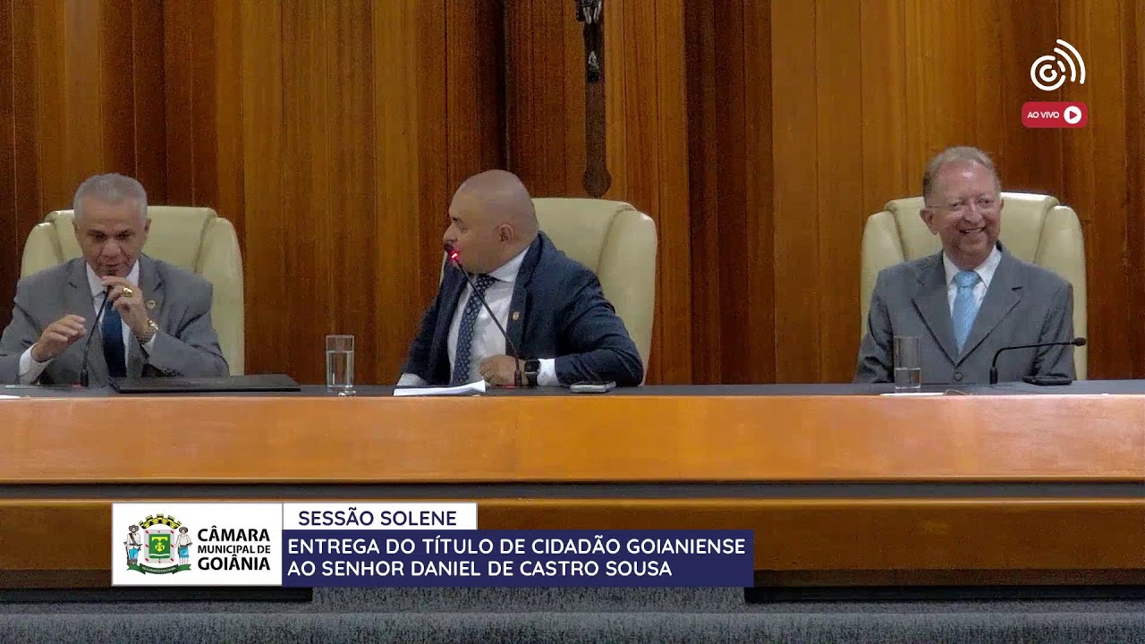 27/02/2025 - Sessão Solene de Outorga do Título de Cidadão Goianiense ao Sr. Daniel de Castro Sousa