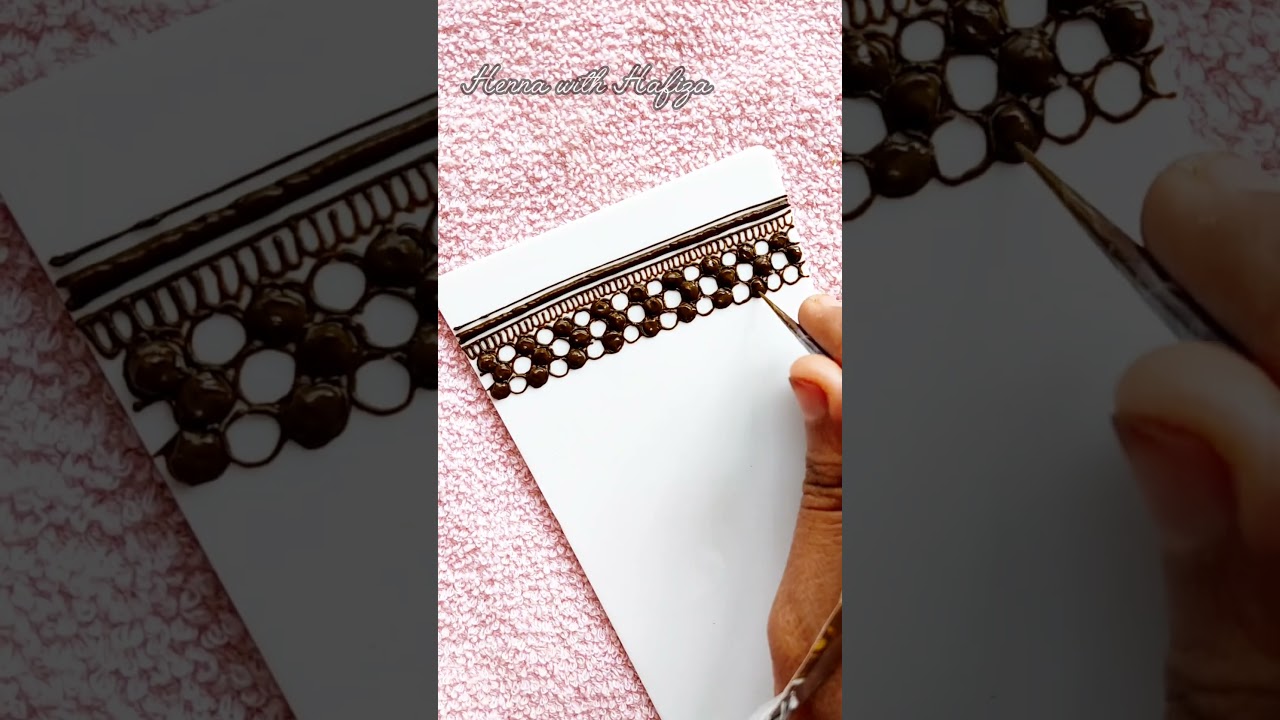 Chain Border Mehndi Design for Beginners || 