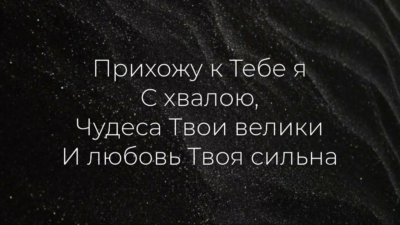 Прихожу к Тебе я с хвалою