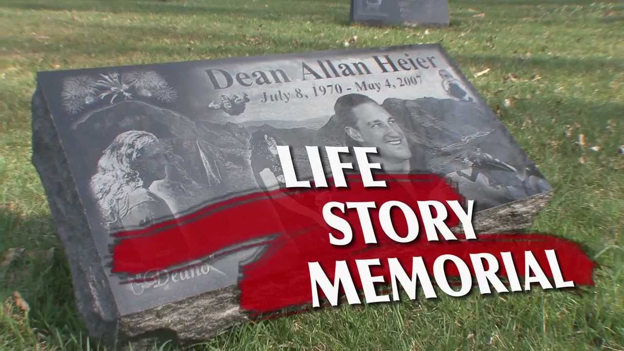 Photo Engraved Black Granite Headstone Memorials