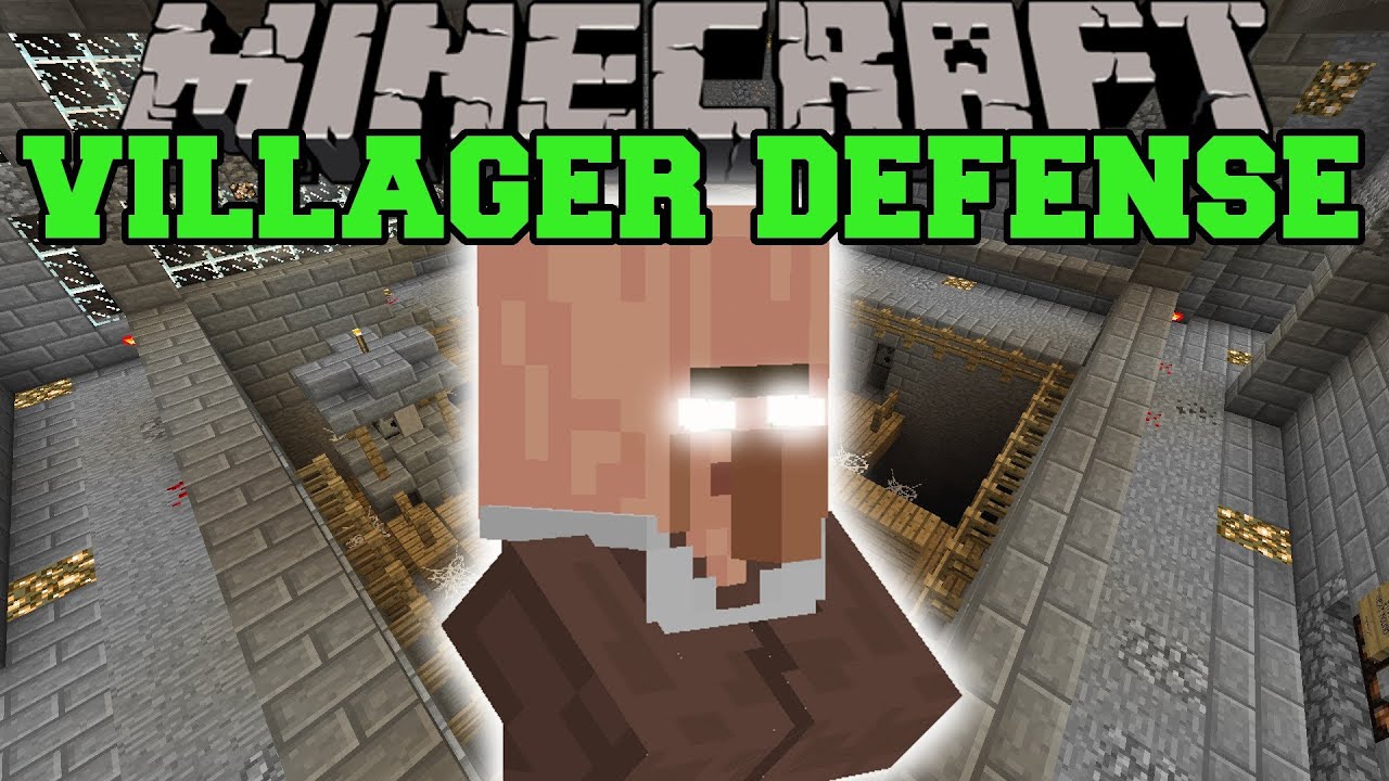Minecraft: DEFEND THE VILLAGER (DON'T LET THEM DIE!) Mini-Game