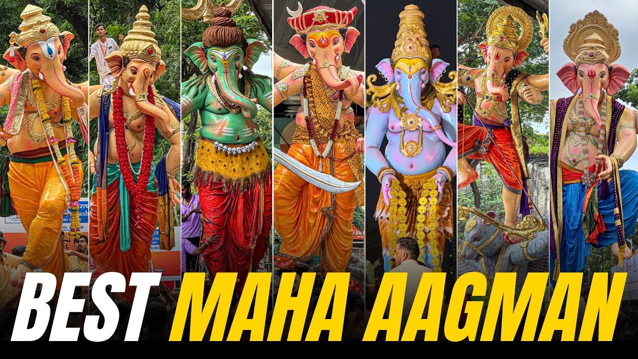 Mumbai's Best Maha Aagman Sohala 2025 😍❤️ | Ganpati Aagman | Arrival Of Lord Ganesha In Mumbai