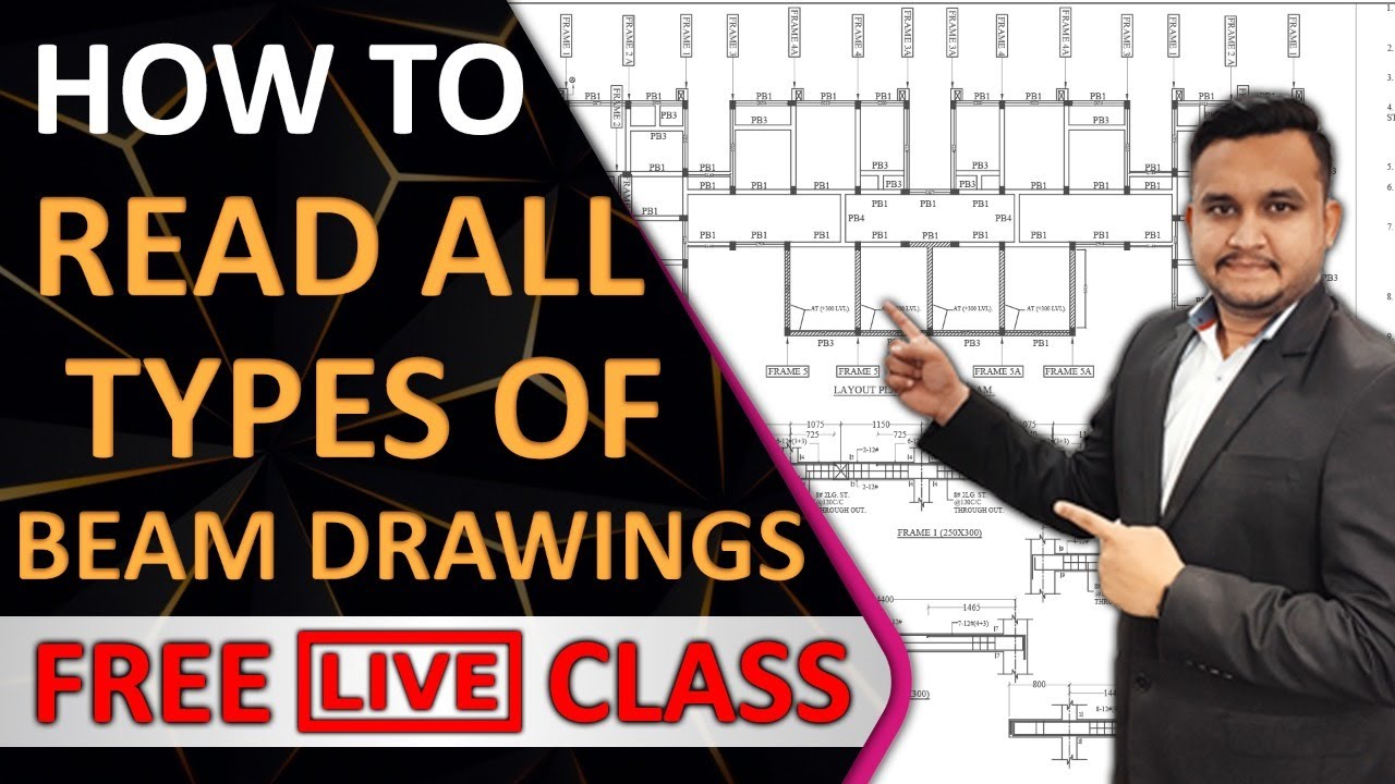 Drawing Reading Practice of Beam By Civil Guruji