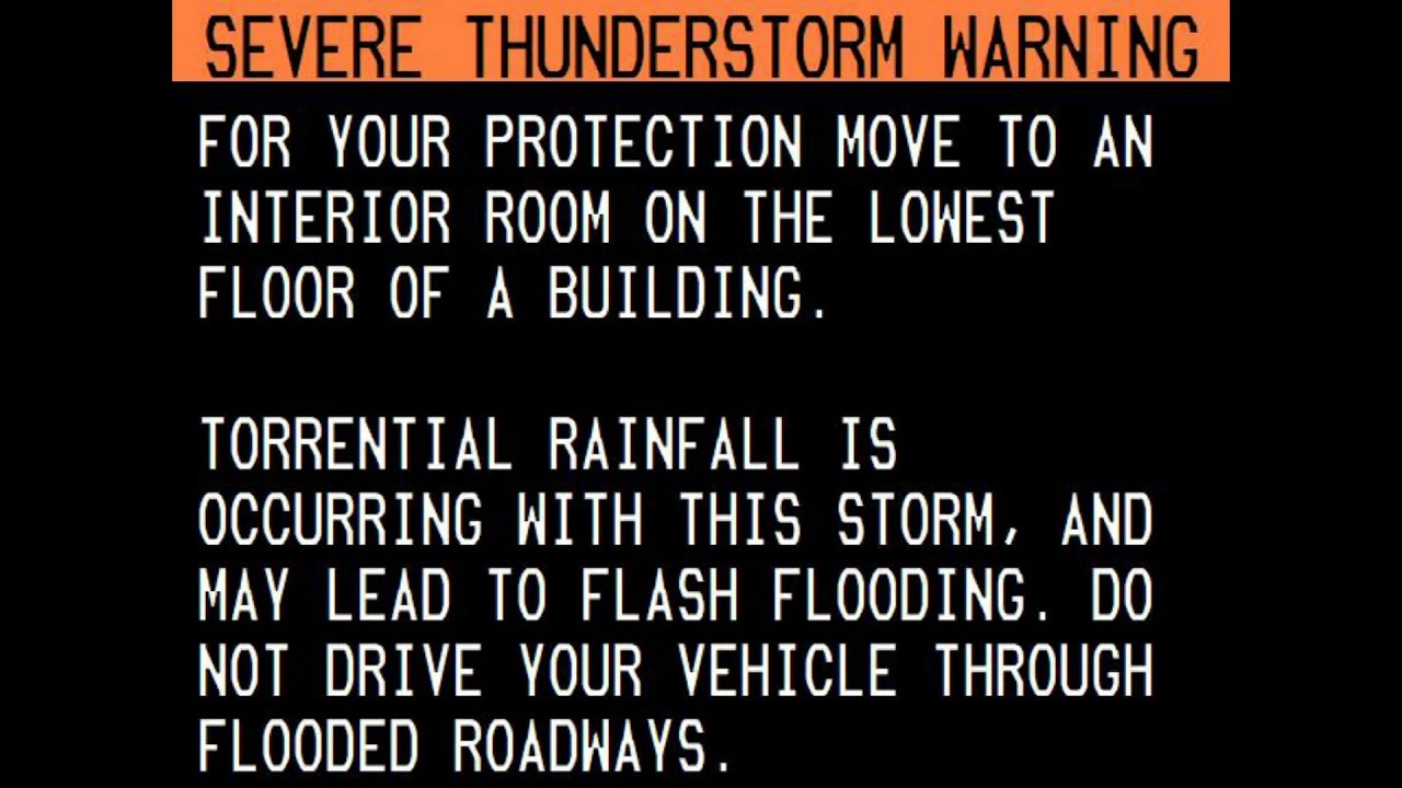 Music EAS || Severe T-Storm Warning: 
