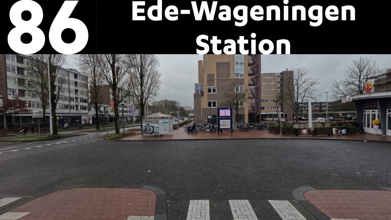 4K Bus Driver POV | Lijn 86 Wageningen Busstation - Ede-Wageningen Station