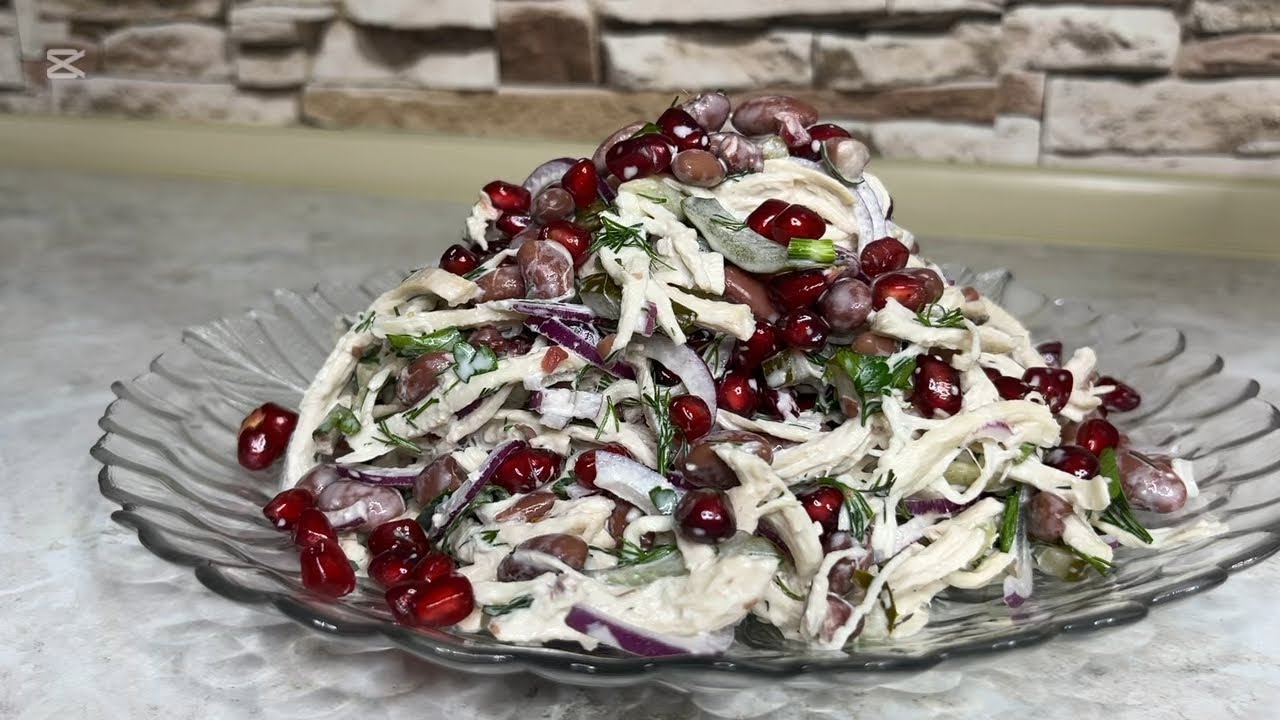 «ГРАНАТОВЫЙ ВЗРЫВ 💥»Простой и вкусный салат за пару минут.