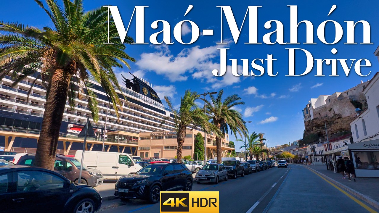 Driving Through the Port of Mahón and the City 🇪🇸🚕   Menorca Spain  Balearic Islands 4K HDR  2024