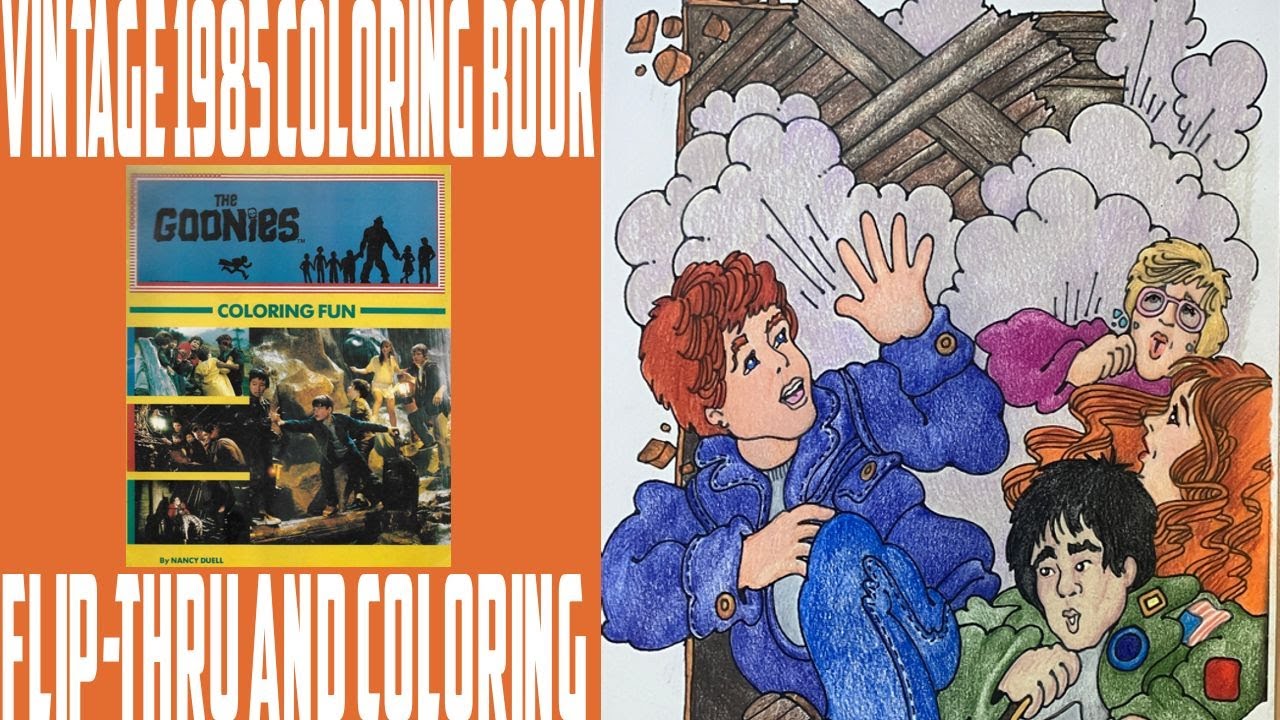 1985 Vintage Goonies Coloring Book Flip Thru