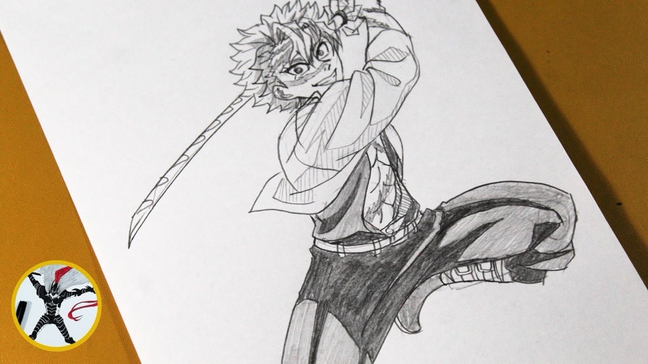 How to Draw Sanemi Shinazugawa Full Body in Action Step by Step – Easy Demon Slayer Drawing Tutorial