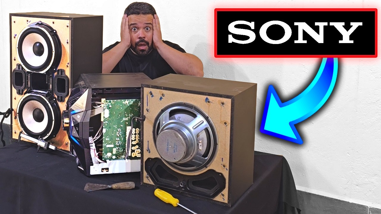 🟢💥 TAMANHO dos ÍMAS dos autofalantes do SONY GPX88, e como é o projeto dessas caixas e CENTRAL 💥🟢