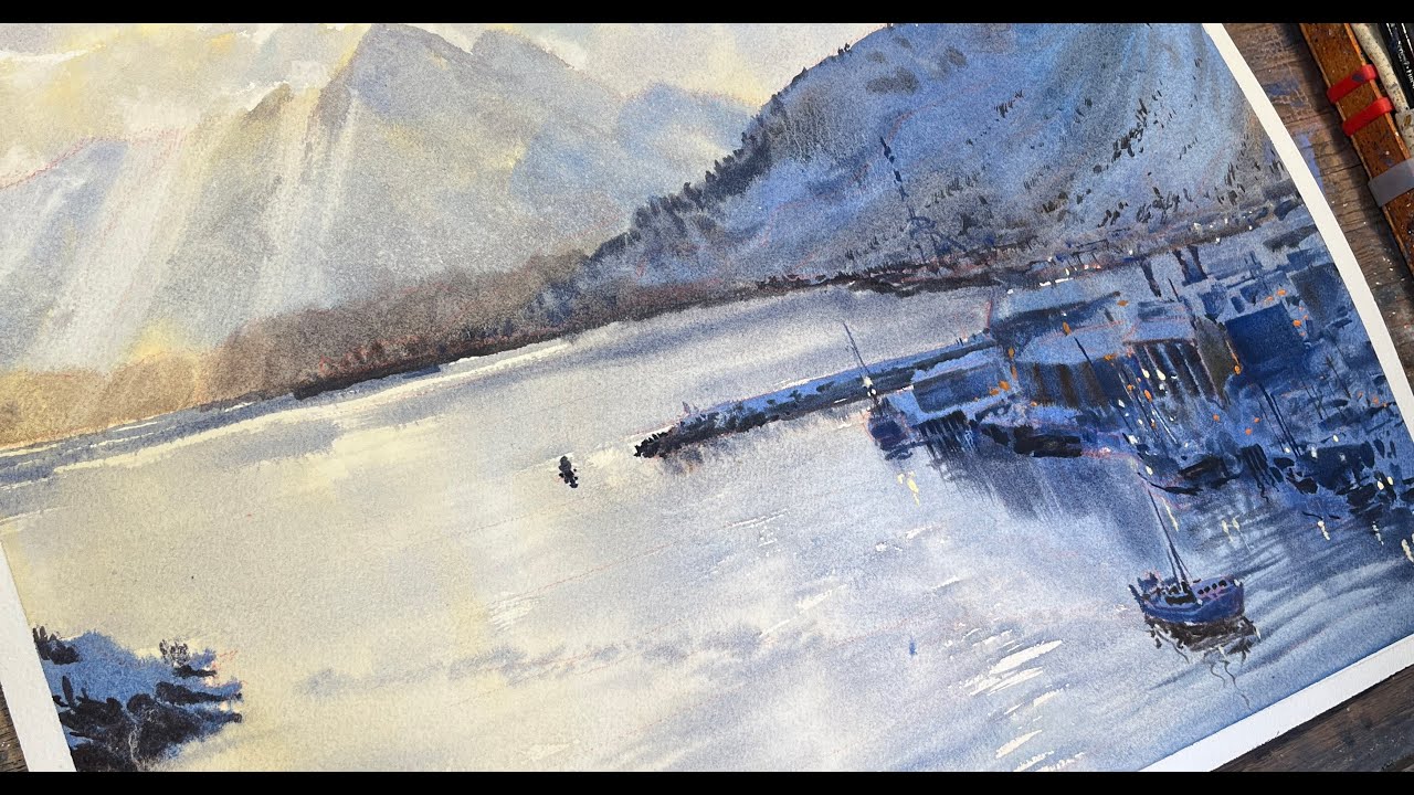 Sleepy Kodiak Island in Watercolor