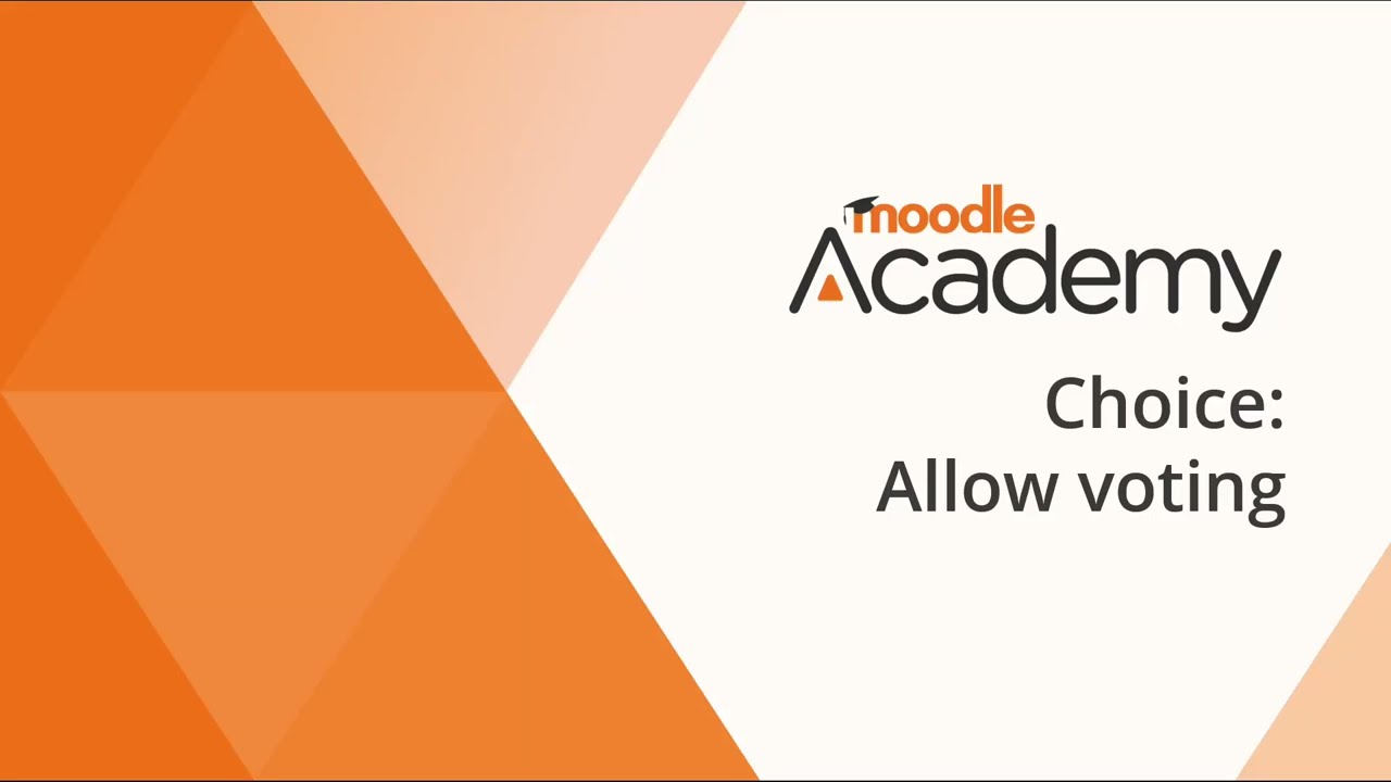 Choice in Moodle 5