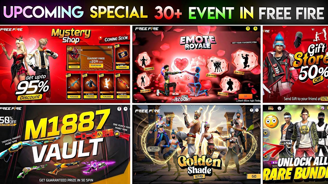 Upcoming Events in Free Fire 🤯🥳| Free Fire New Event | Ff New Event | New Event Ff