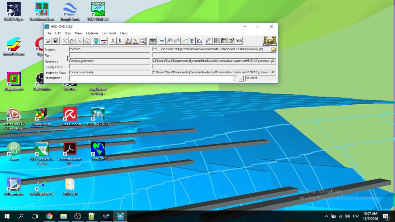 Tutorial de simulación dinámica de inundaciones con HEC-RAS 5.0