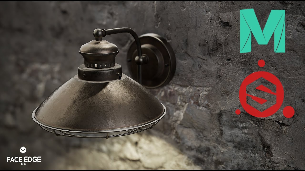 3D Modeling and Texturing Outdoor Lamp in Autodesk Maya and Substance Painter[Timelapse][Begginers]