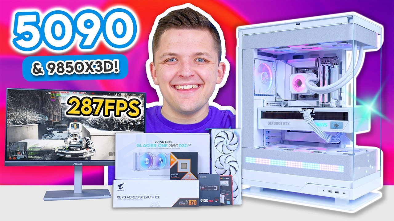 Ultimate Ryzen 9850X3D & RTX 5090 Gaming PC Build! 😍
