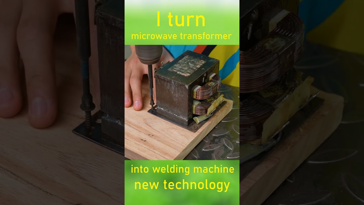 I turn microwave transformer into a welding machine new technology  #shots
