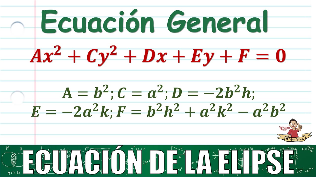 Fórmula general de la elipse. Deducción de fórmulas.