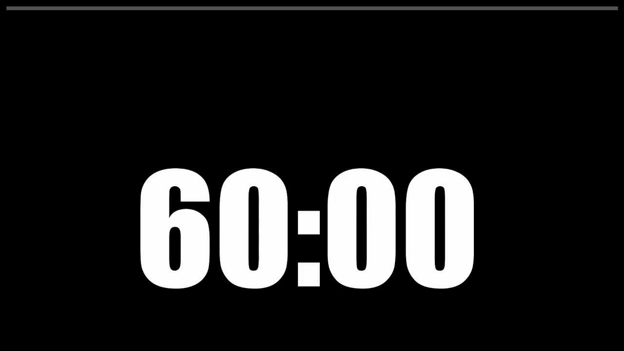 60 Minute Classroom Timer | Black Screen, Low Distraction