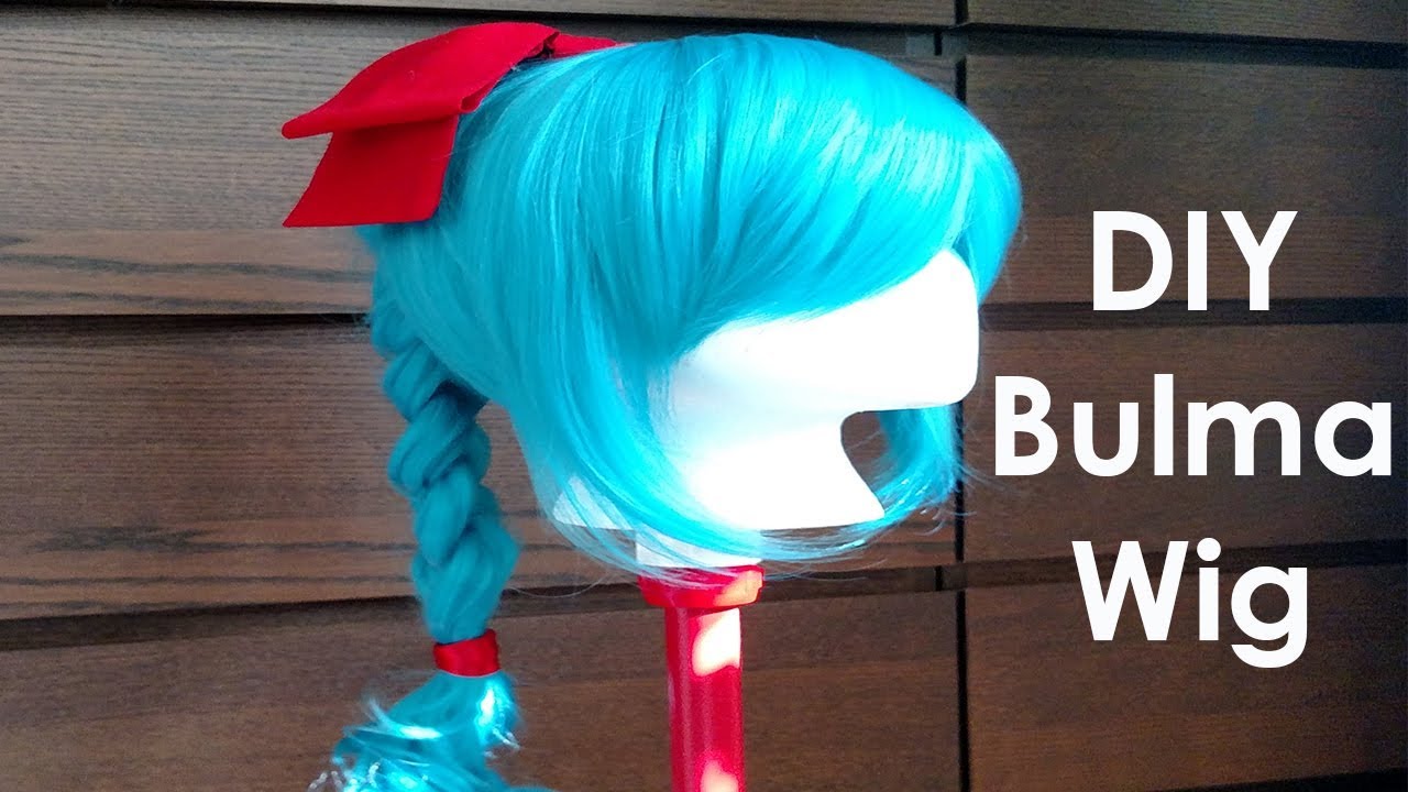 Turning Hatsune Miku Into Bulma [Dragon Ball Wig Tutorial]