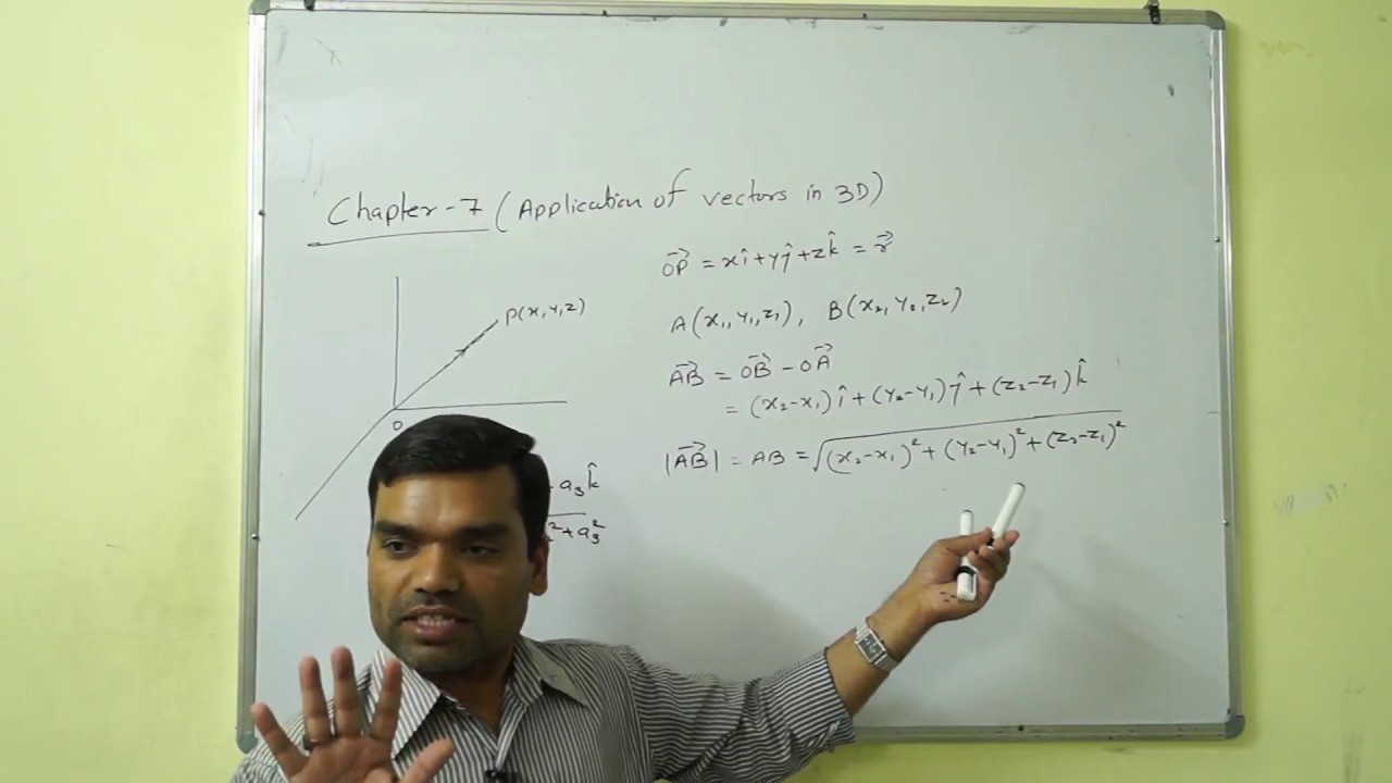 Application of Vectors in 3D II सदिश का 3D में अनुप्रयोग(Lecture 01)